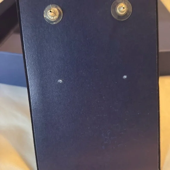 Swarovski Silver and Blue Crystal Drop Earrings - Picture 6 of 7